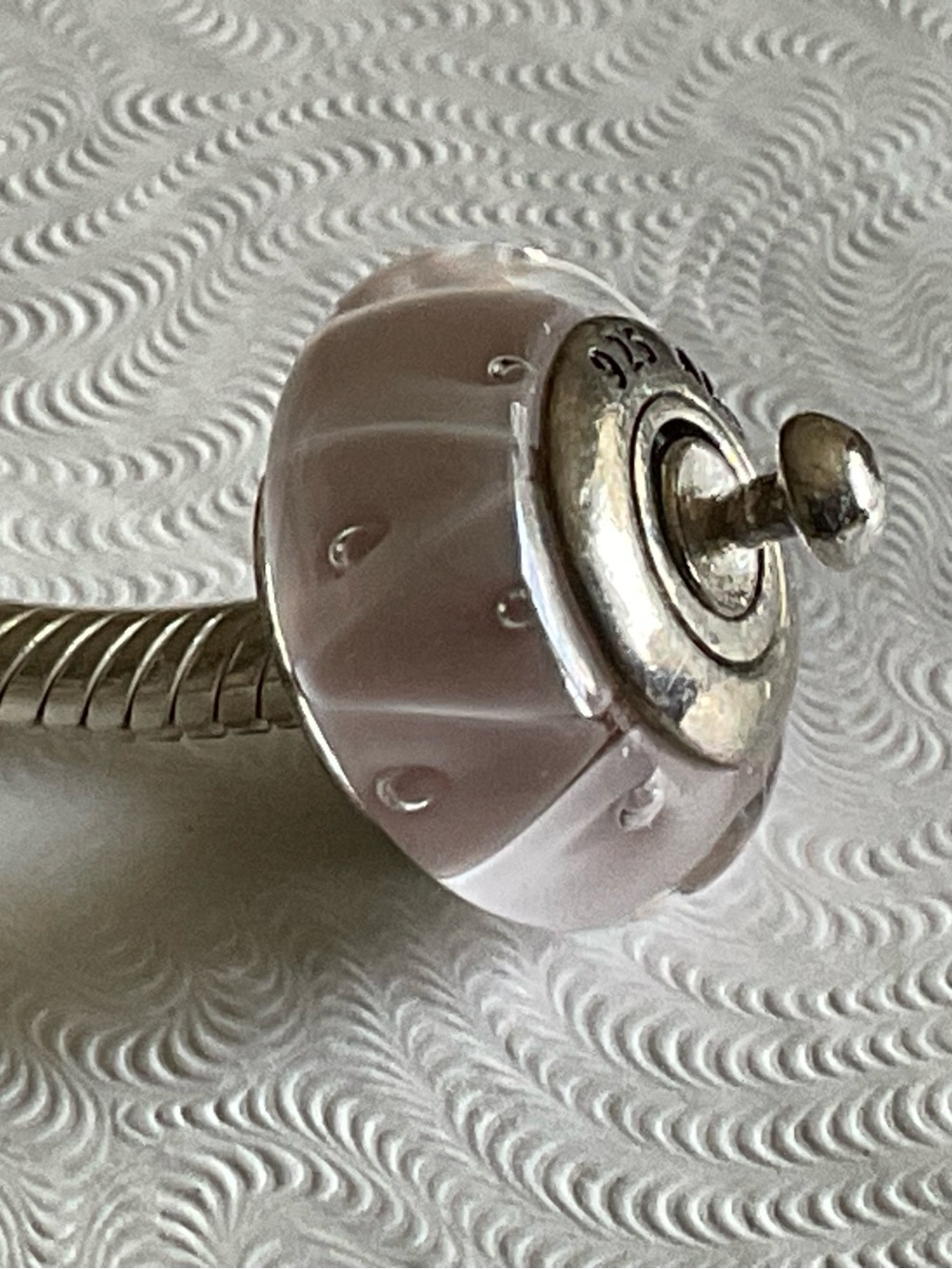 Pandora Light Pink Murano Glass Spacer Charm
